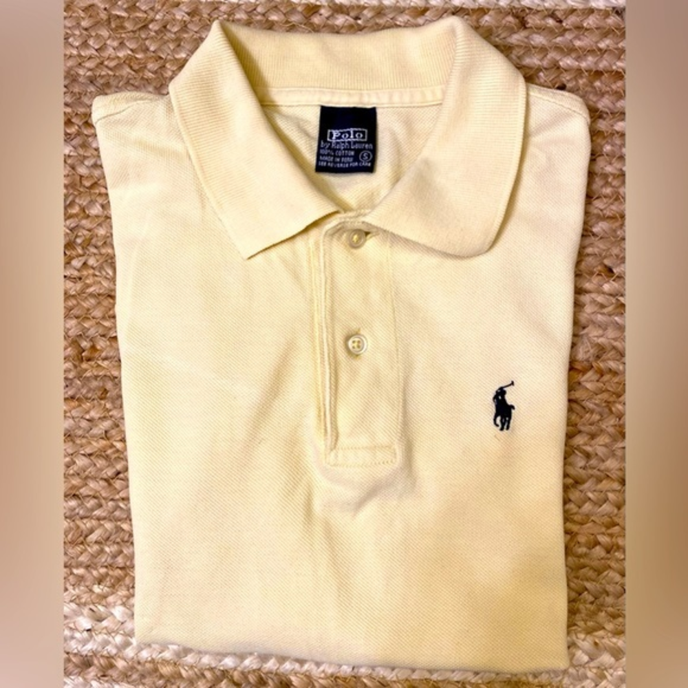 Polo by Ralph Lauren Boy’s Small Lt. Yellow 100% Cotton Pique Knit Polo